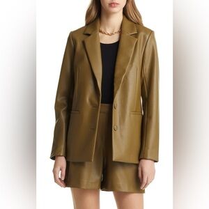 Nordstrom | Halogen | Faux Leather Blazer